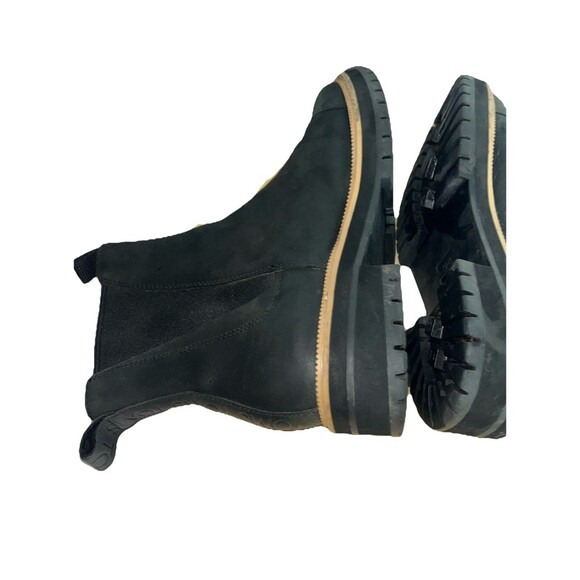 TOMS Dakota Water Resistant Black Leather Chelsea Lug Boot Bootie 9 US 40 EUR - Picture 9 of 12